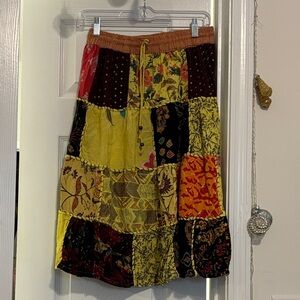 Patchwork Bohemian Skirt - Multicolor